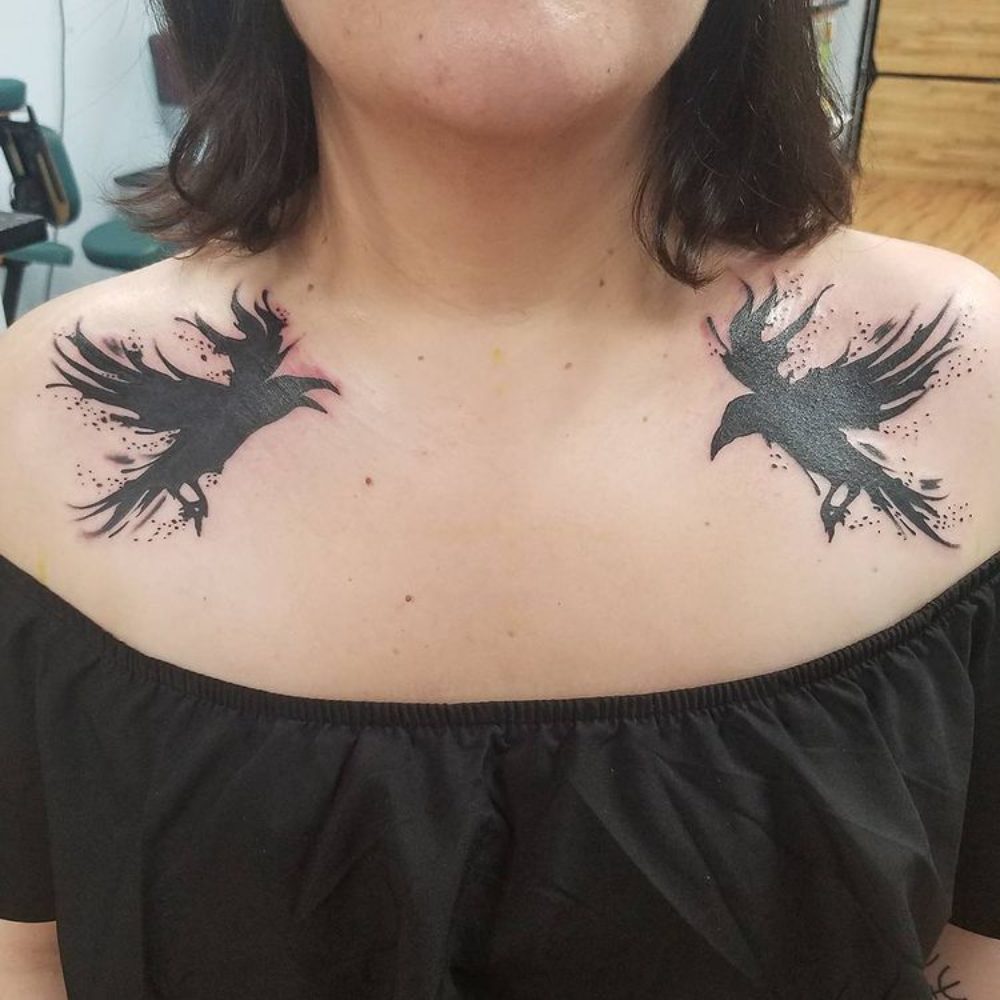 Laurels and Ravens, by Johnny at Tough Tiger Tattoo in Austin, TX : r/ tattoos