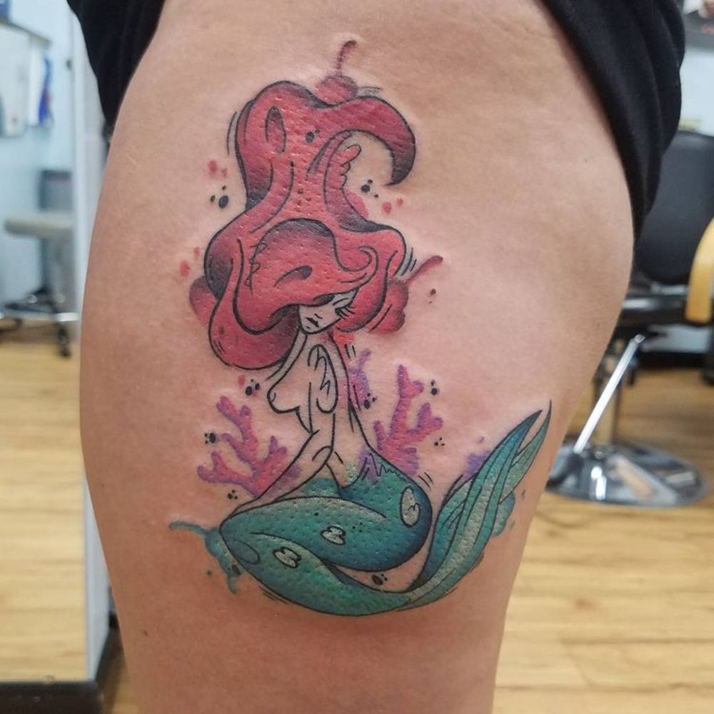 Mermaid tattoo by Andrew @ Relegation tattoo, BC Canada. I've been in love  with this since I got it last year and wanted to share. : r/tattoo