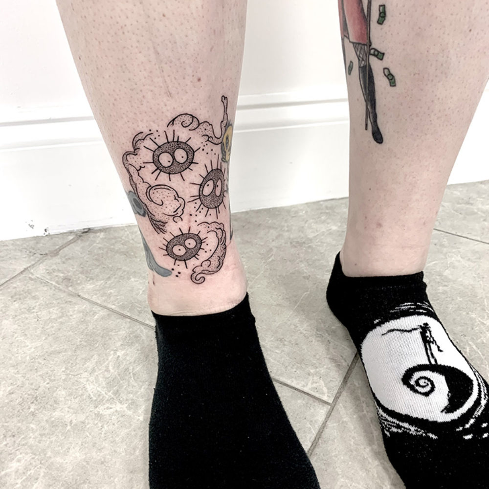 bacteria-lower-leg-tattoo