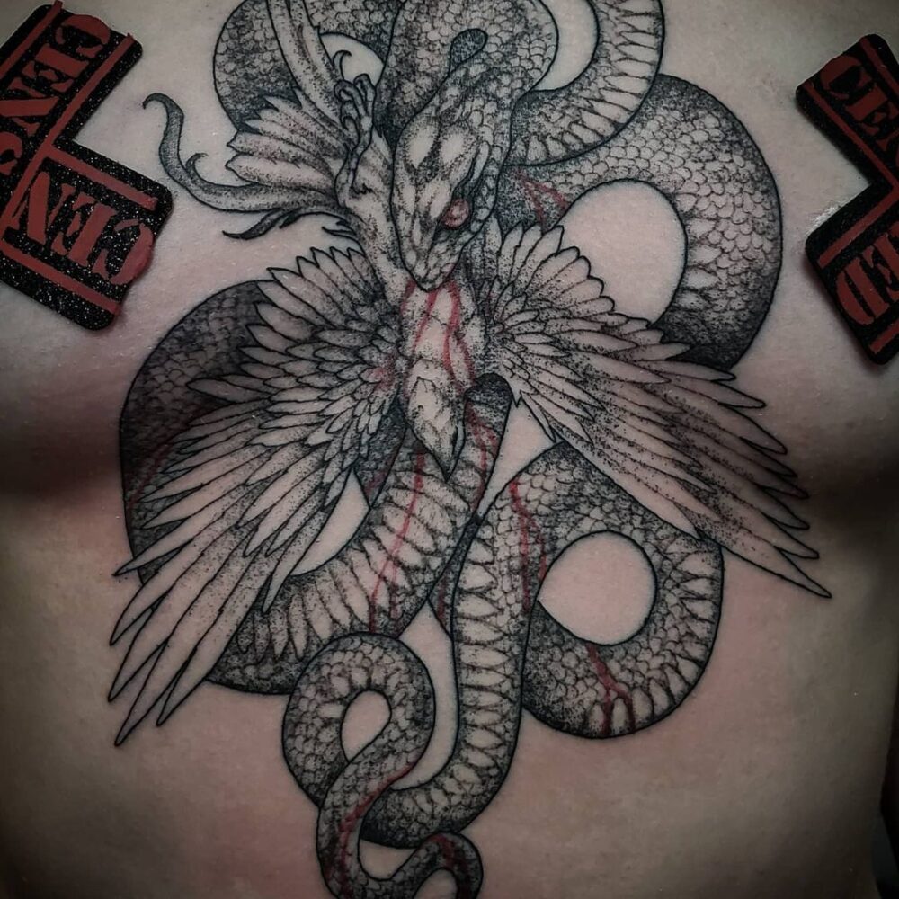 serpent-bird-be-the-prey-tattoo